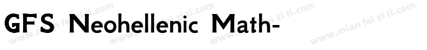 GFS Neohellenic Math字体转换